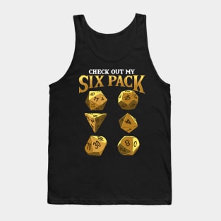 Funny Check Out My Six Pack Dice Pun Tank Top